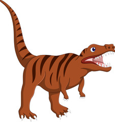 illustration of angry dinosaurus cartoon