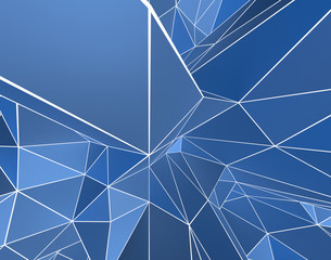 Blue 3D Geometric Abstract Background
