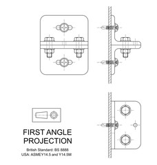 First Angle Orthographic Projection