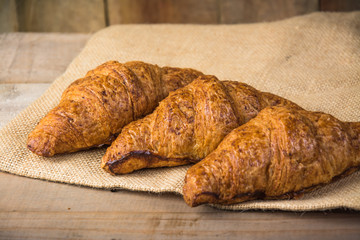  Croissant  on  the wood