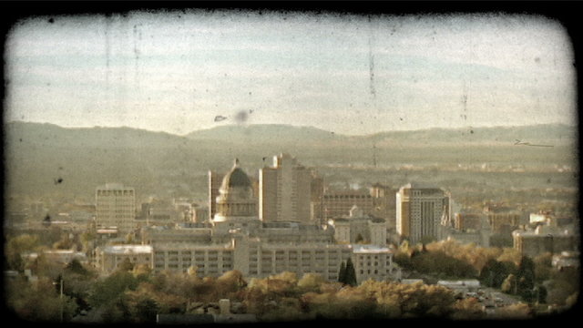 Downtown SLC 2. Vintage stylized video clip.