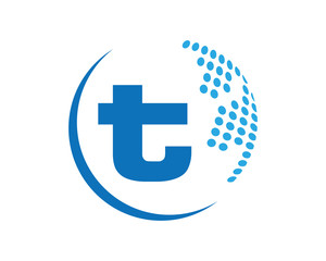 t Letter Digital Global Logo