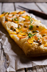 Tart with pumpkin and cheese