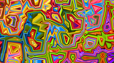 Colourful Crazy Abstract Background