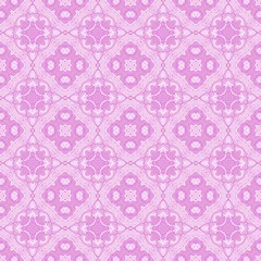 Seamless ornate pattern or background in pink