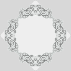 decorative elements in vintage style for decoration layout, framing, for text for advertising, vector illustration hands