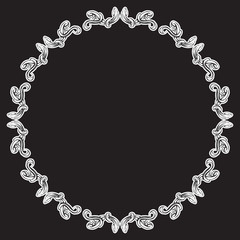 decorative elements in vintage style for decoration layout, framing, for text for advertising, vector illustration hands