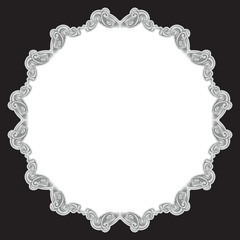 decorative elements in vintage style for decoration layout, framing, for text for advertising, vector illustration hands