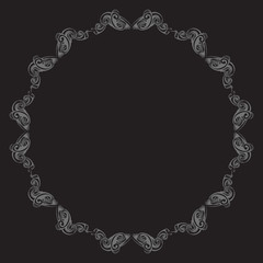 decorative elements in vintage style for decoration layout, framing, for text for advertising, vector illustration hands