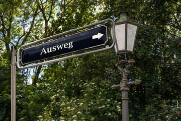 Strassenschild 53 - Ausweg
