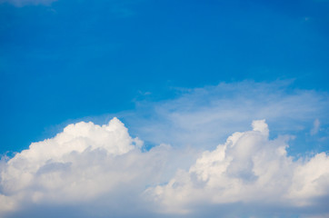 Fluffy Cloud with Blue Sky