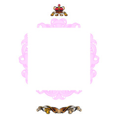 Fototapeta premium vintage baroque flowers vector, decor elements isolated
