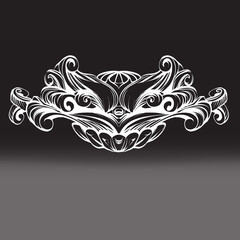 crown vector, decorative elements in vintage style for decoration layout, framing, for text for advertising, vector illustration hands