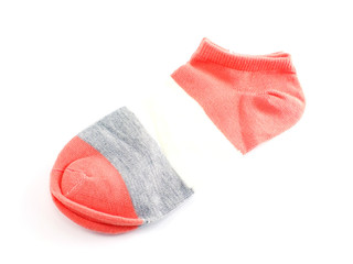 socks on white background