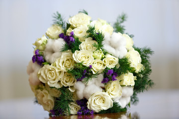 A bouquet of flowers for the bride at the wedding. 