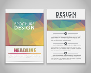 Design flyers and brochures polygonal
