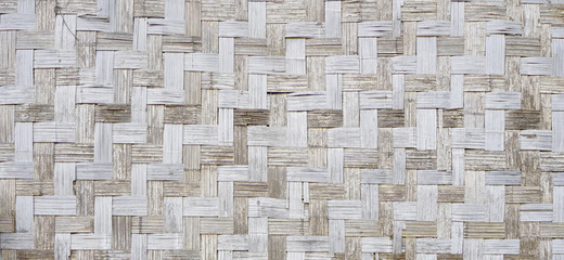 Wall of plaited bamboo strips square vernecular outdoor