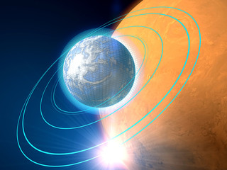 Pianeti di un'altra galassia, spazio, fantascienza © Naeblys