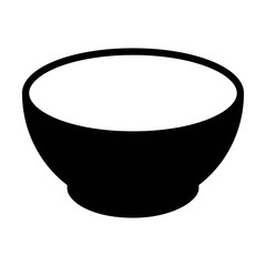Soup bowl dishware flat icon for food apps and websites