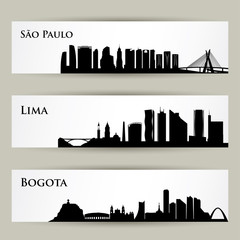 Naklejka premium Latin America city skylines