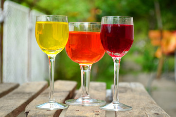 colorful wine glasses