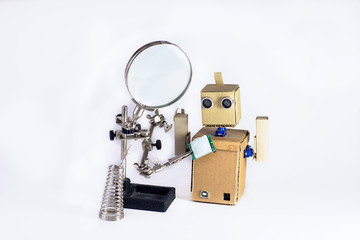 cardboard robot, third hand