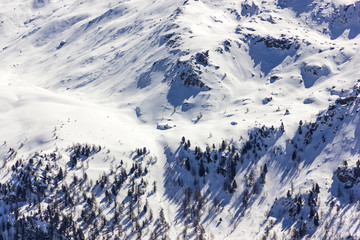 Paesaggio invernale di montagna