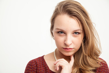 Beautiful Young Woman Face