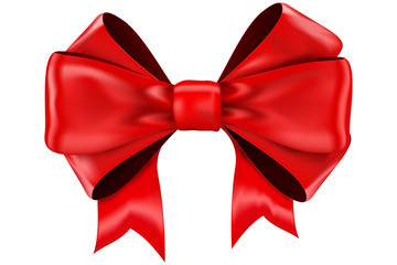 Red bow Vector.