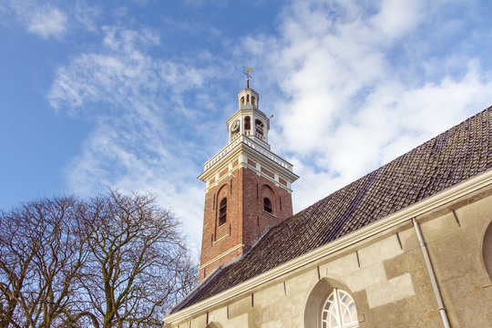 Protestant church in Tjamsweer in the Netherlands