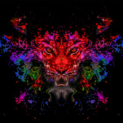 Фон абстрактности тигра