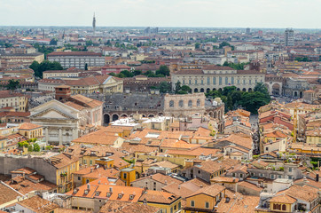 Fototapeta na wymiar Panoramic View Over Verona, Italy