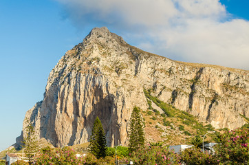 View of Monte Monaco from San Vito Lo Capo, Italy