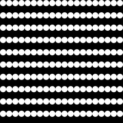 Seamless black and white vector decorative background with polka dots