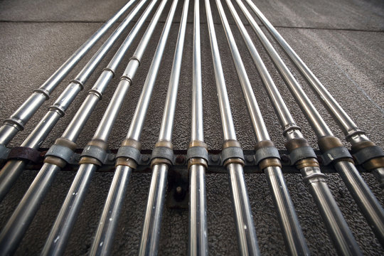 Group of metal tubes