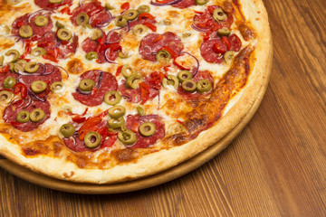 Pizza on the table