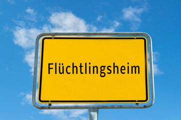 Ortstafel Flüchtlingsheim