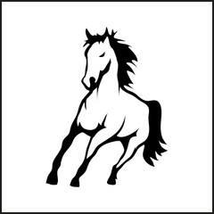 Fototapeta na wymiar Illustration with the image of a horse