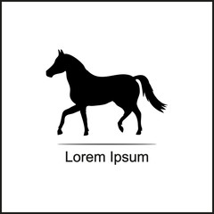 Illustration with the image of a horse