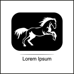 Illustration with the image of a horse