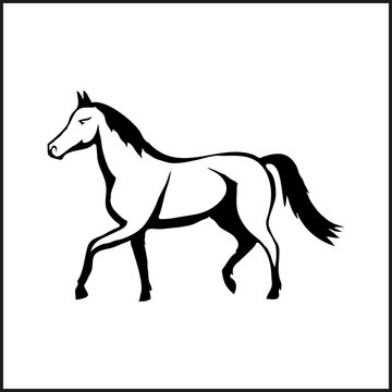 Illustration with the image of a horse