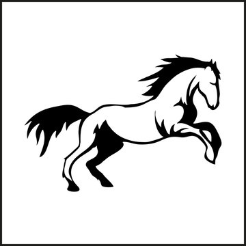 Illustration with the image of a horse