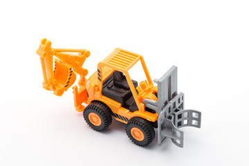 Orange tractor toy