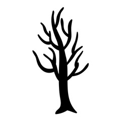 Tree silhouette isolated illustration