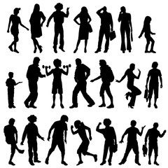 Vector silhouettes of people.