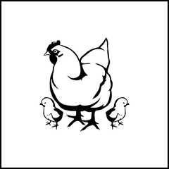 Chicken logo.Vector