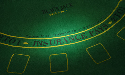 Part of poker table. High resolution image