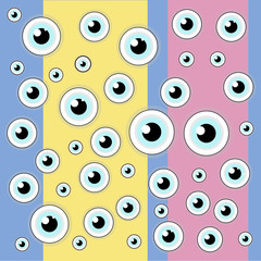 eyed pattern on a background vector kids