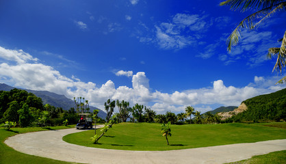 Obraz premium Golf course. Beautiful background.