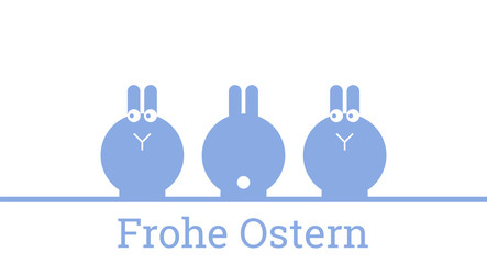 Hasen-Reihe Frohe Ostern